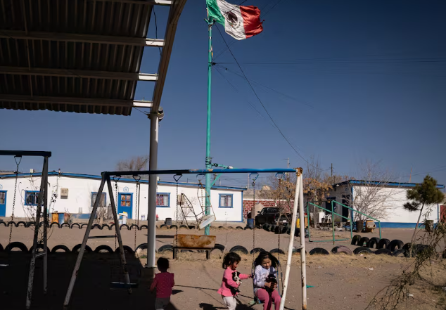 Vista del albergue para migrantes 'Pan y vida', ubicado en la colonia Anapra, de Ciudad Juárez.