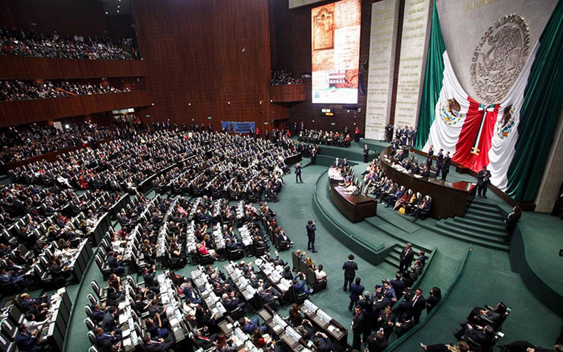 Fotografía aerea del Congreso de Diputados en México