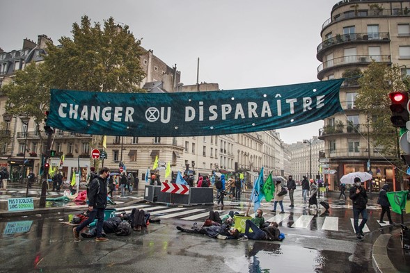 Imagen de Protesta de activistas en Paris