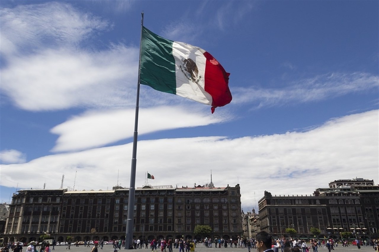 Fotografía de la bandera de México