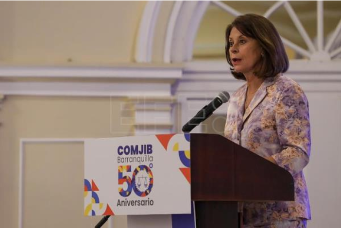 Vicepresidenta y Canciller colombiana Marta Lucía Ramírez en Conferencia de Ministros de Justicia de los Países Iberoamericanos
