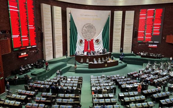 Imagen aerea del interior del parlamento