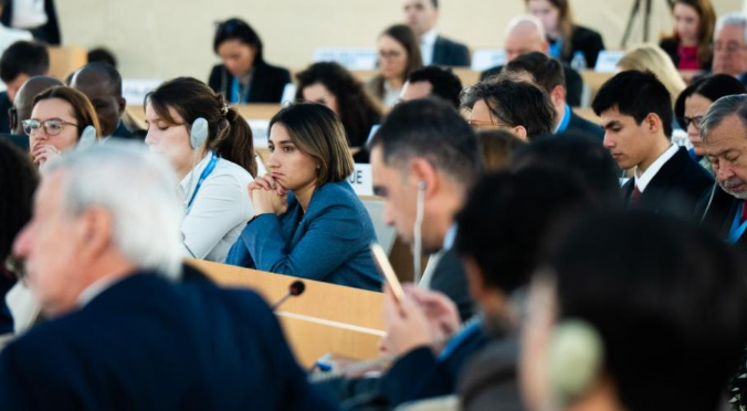 Primera sesi&oacute;n de Colombia como miebro del Consejo de la ONU, La canciller Sarabia estuvo acompa&ntilde;ada por el viceministro Mauricio Jaramillo Jassir.