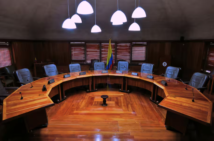 Sala de Reuniones de la Corte Suprema en Colombia.