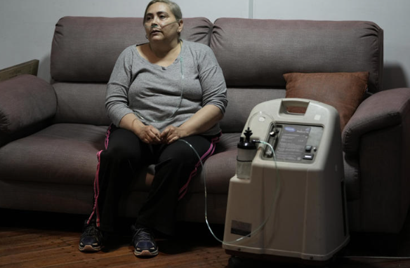 Linda Vidal, paciente de c&aacute;ncer ecuatoriana, afectada por los cortes de luz.