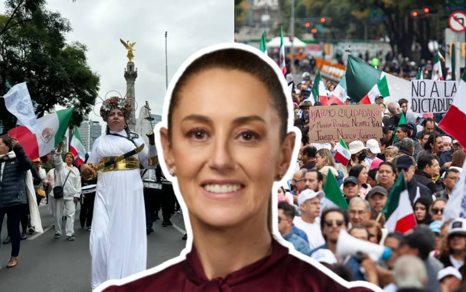 Protestas de Trabajadores del PJF, la marcha de los trabajadores comenzó en el Ángel de la Independencia.