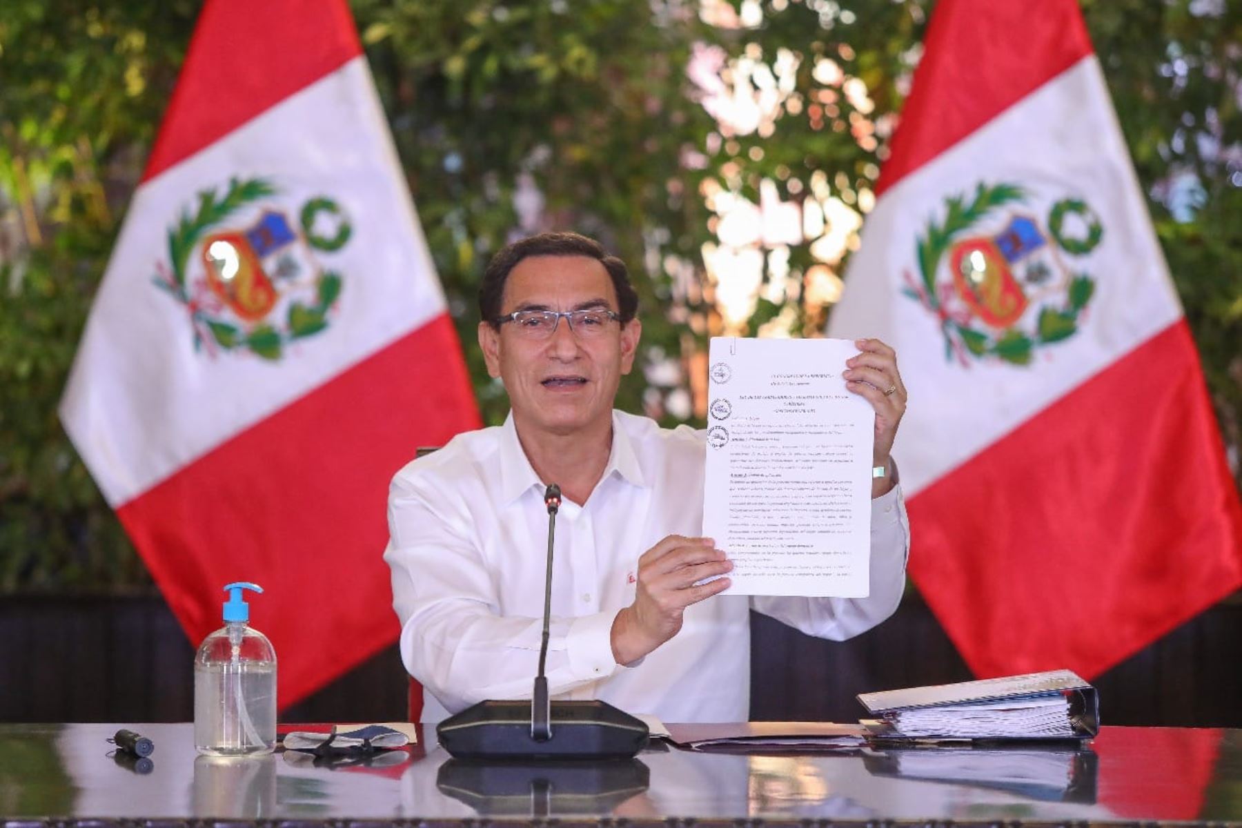 El presidente de la República de Perú Martín Vizcarra