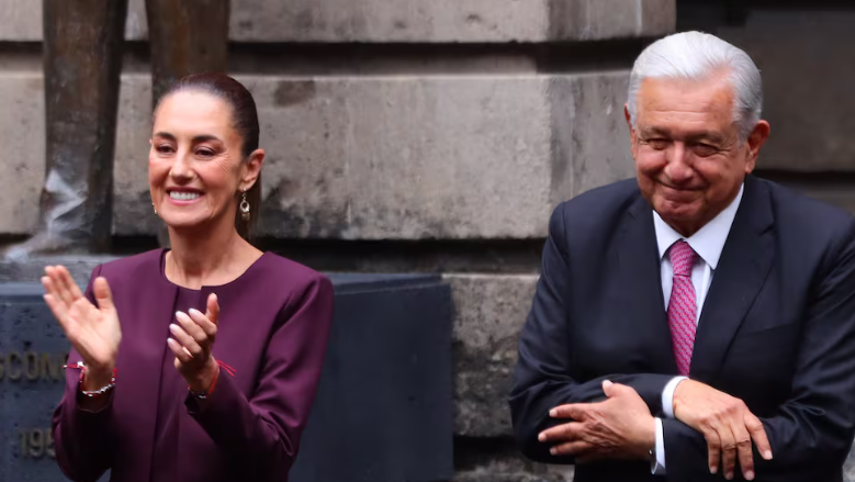 Claudia Sheinbaum, presidenta electa de México y Andrés Manuel López Obrador, presidente saliente.